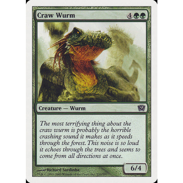 Magic: The Gathering Craw Wurm (233) Moderately Played