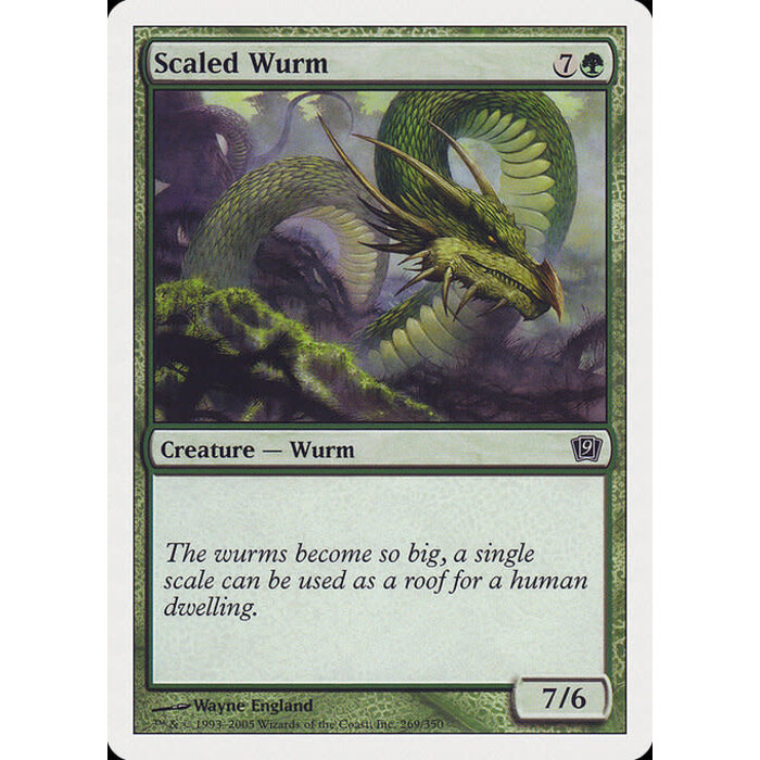 Magic: The Gathering Scaled Wurm (269) Heavily Played