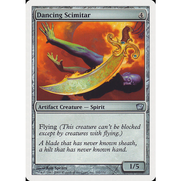 Magic: The Gathering Dancing Scimitar (292) Moderately Played