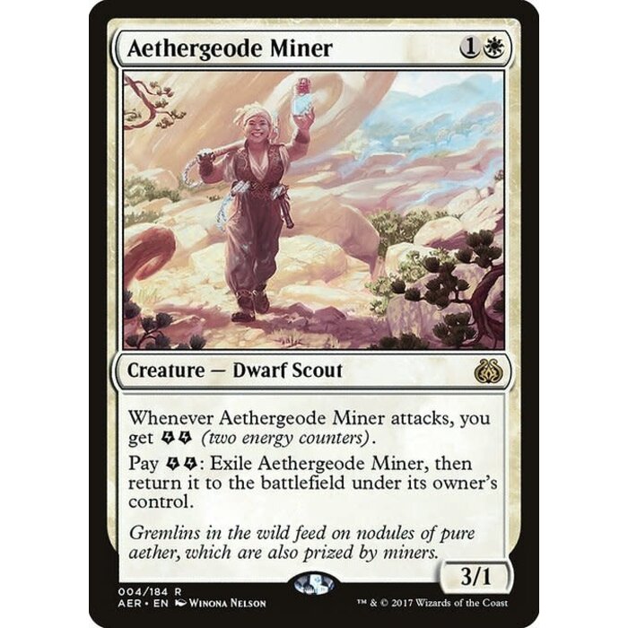 Magic: The Gathering Aethergeode Miner (004) Moderately Played Foil