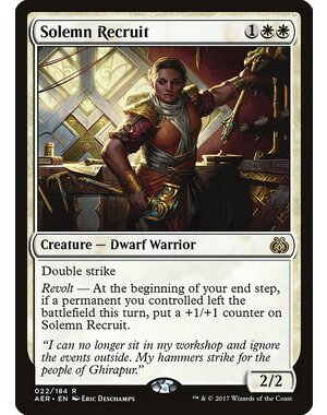 Magic: The Gathering Solemn Recruit (022) Lightly Played Foil