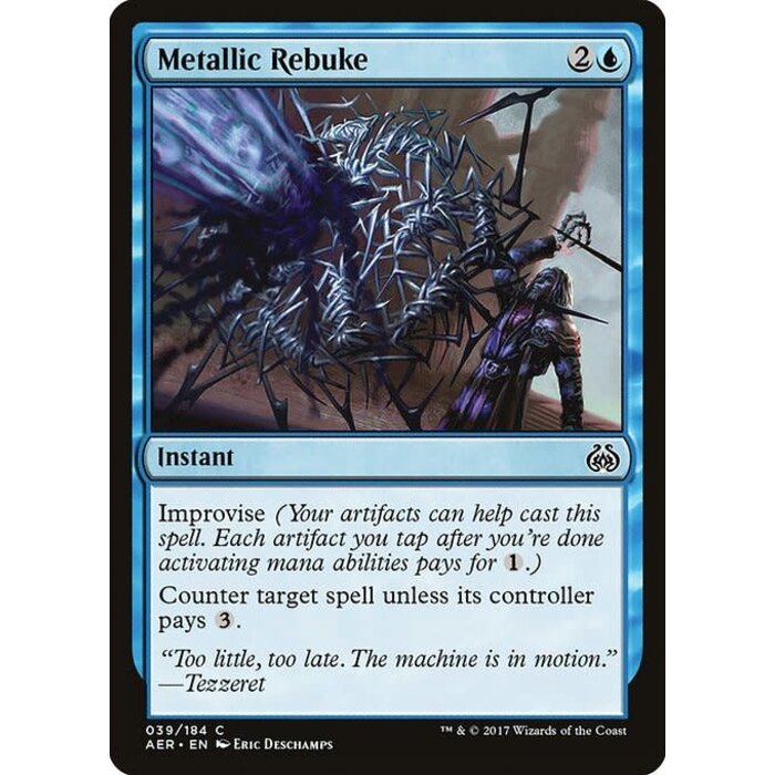 Magic: The Gathering Metallic Rebuke (039) Lightly Played