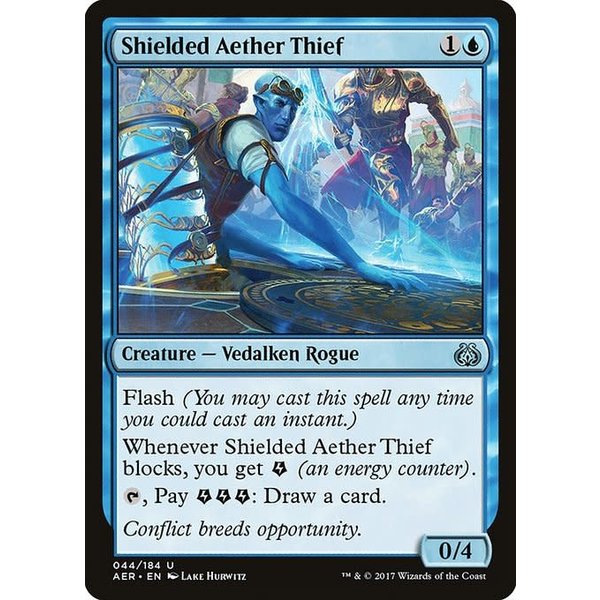 Magic: The Gathering Shielded Aether Thief (044) Moderately Played Foil