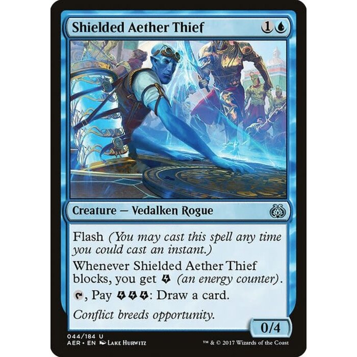 Magic: The Gathering Shielded Aether Thief (044) Moderately Played Foil