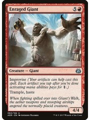 Magic: The Gathering Enraged Giant (080) Moderately Played Foil