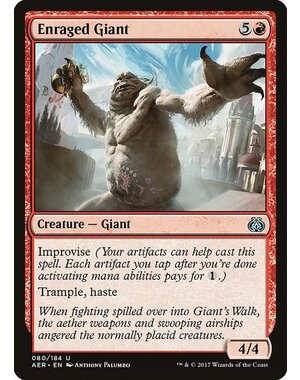 Magic: The Gathering Enraged Giant (080) Moderately Played Foil