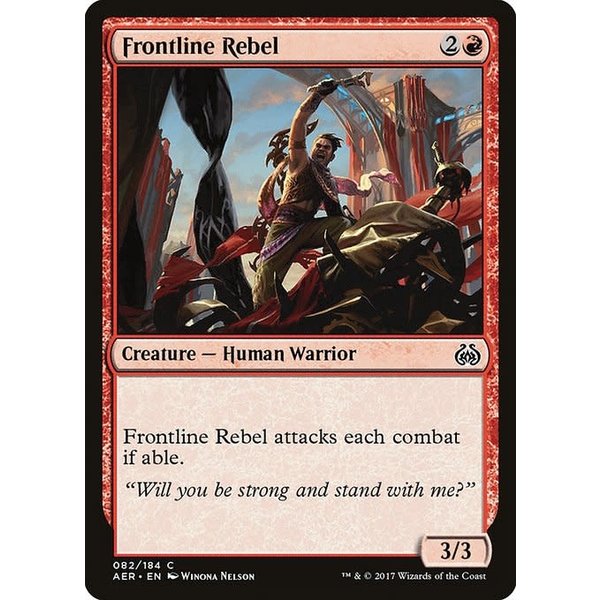 Magic: The Gathering Frontline Rebel (082) Moderately Played Foil