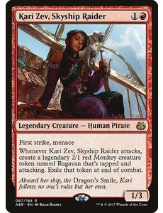 Magic: The Gathering Kari Zev, Skyship Raider (087) Lightly Played Foil