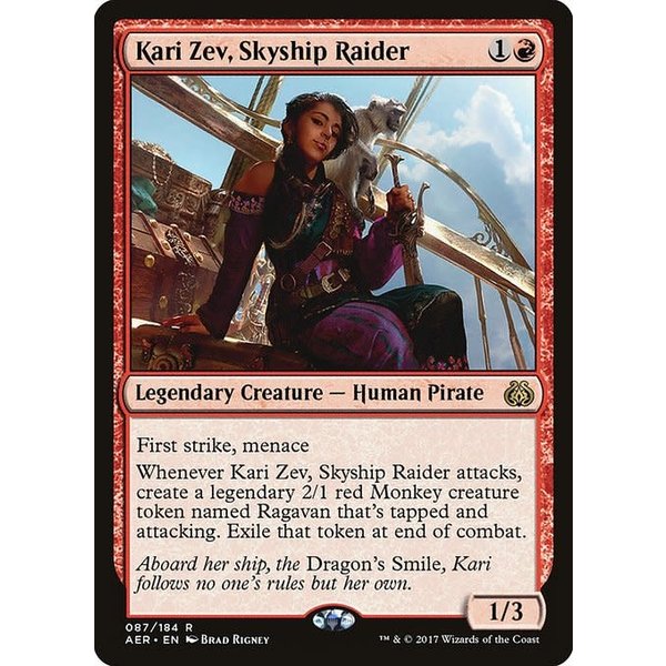Magic: The Gathering Kari Zev, Skyship Raider (087) Lightly Played Foil