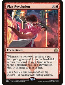 Magic: The Gathering Pia's Revolution (091) Moderately Played Foil