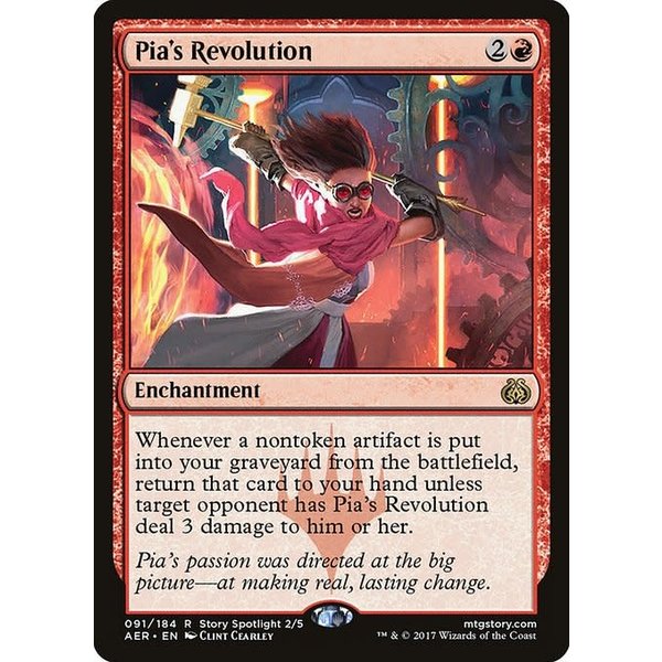 Magic: The Gathering Pia's Revolution (091) Moderately Played Foil