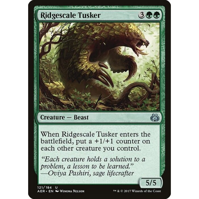 Magic: The Gathering Ridgescale Tusker (121) Moderately Played Foil