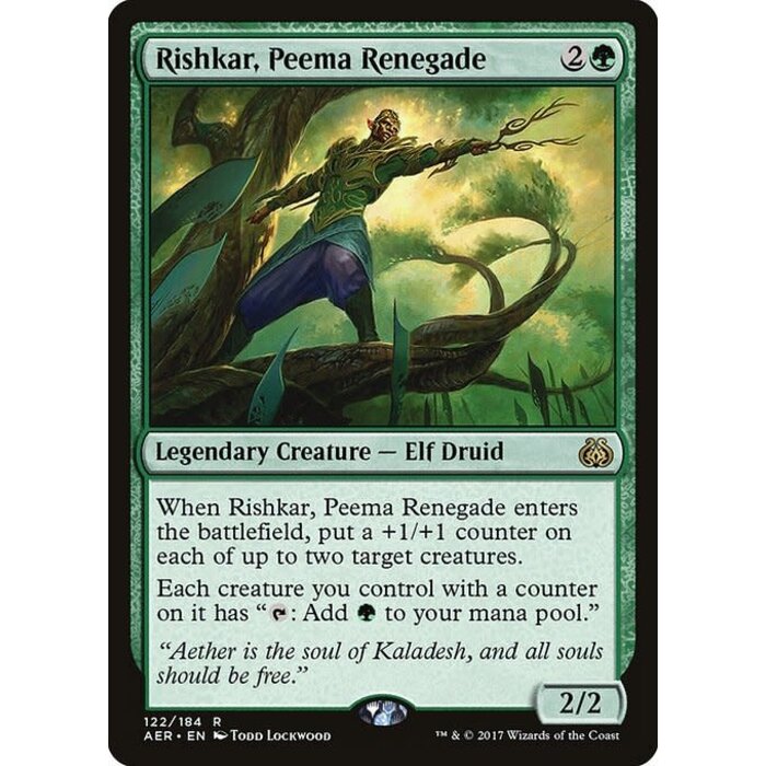 Magic: The Gathering Rishkar, Peema Renegade (122) Moderately Played