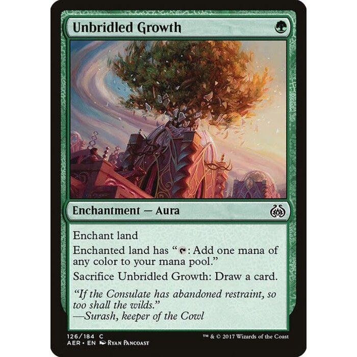 Magic: The Gathering Unbridled Growth (126) Lightly Played