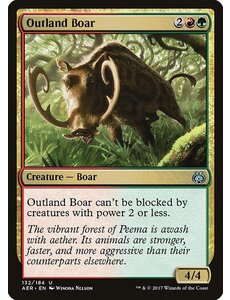 Magic: The Gathering Outland Boar (132) Moderately Played Foil