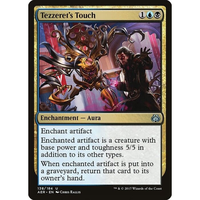 Magic: The Gathering Tezzeret's Touch (138) Moderately Played Foil