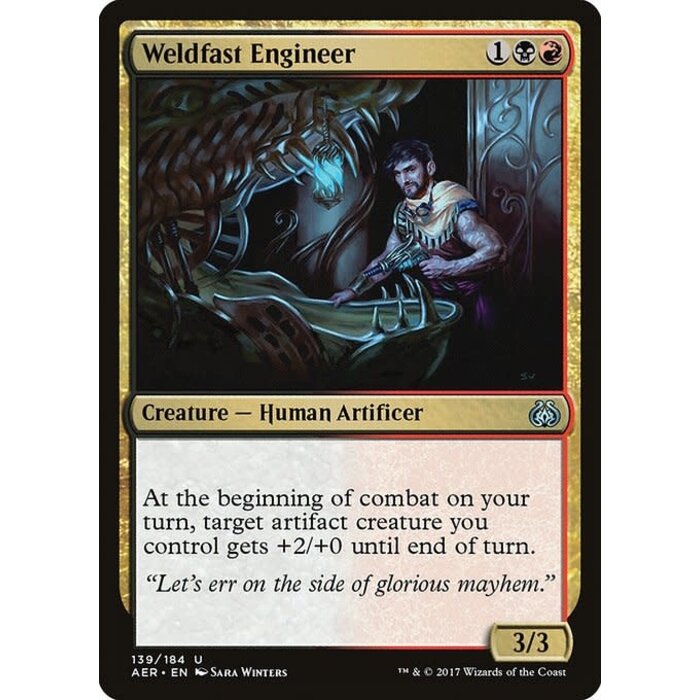 Magic: The Gathering Weldfast Engineer (139) Moderately Played Foil