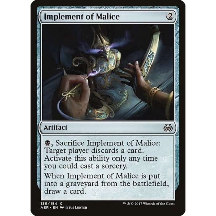 Magic: The Gathering Implement of Malice (159) Moderately Played Foil