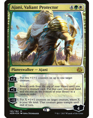 Magic: The Gathering Ajani, Valiant Protector (185) Moderately Played Foil