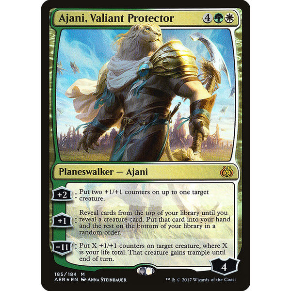 Magic: The Gathering Ajani, Valiant Protector (185) Moderately Played Foil
