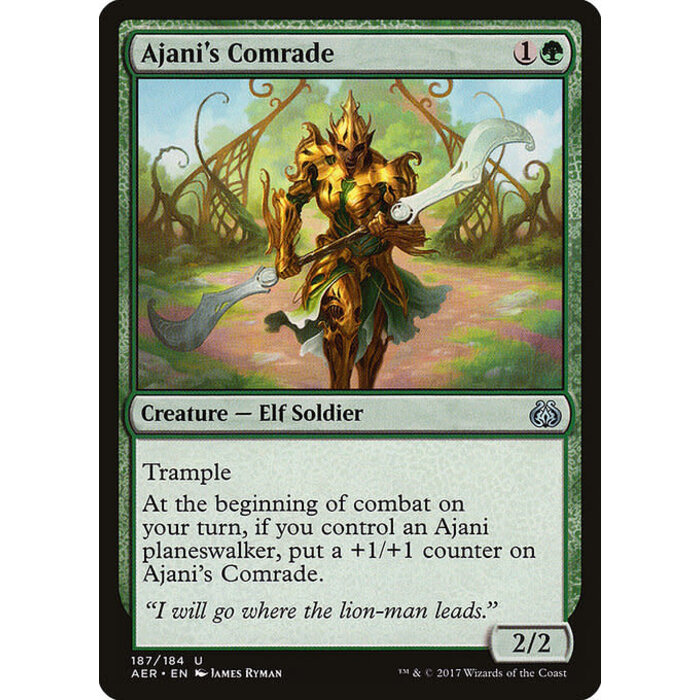 Magic: The Gathering Ajani's Comrade (187) Damaged