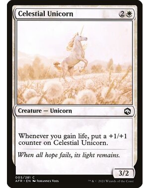 Magic: The Gathering Celestial Unicorn (005) Lightly Played Foil