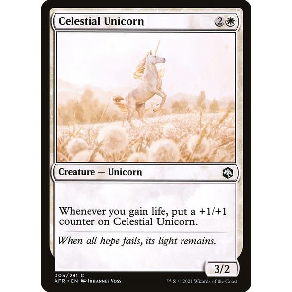 Magic: The Gathering Celestial Unicorn (005) Lightly Played Foil