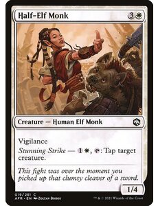 Magic: The Gathering Half-Elf Monk (019) Near Mint Foil