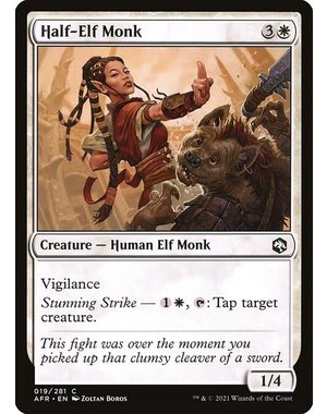 Magic: The Gathering Half-Elf Monk (019) Near Mint Foil