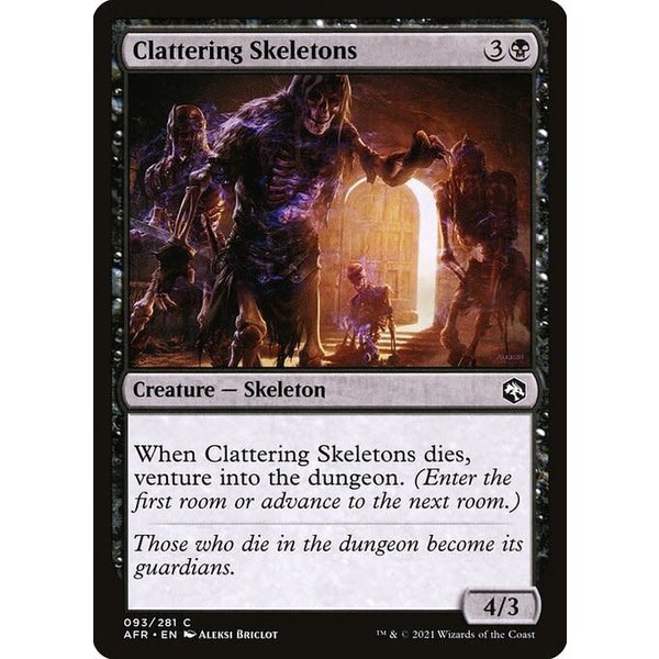 Magic: The Gathering Clattering Skeletons (093) Near Mint Foil