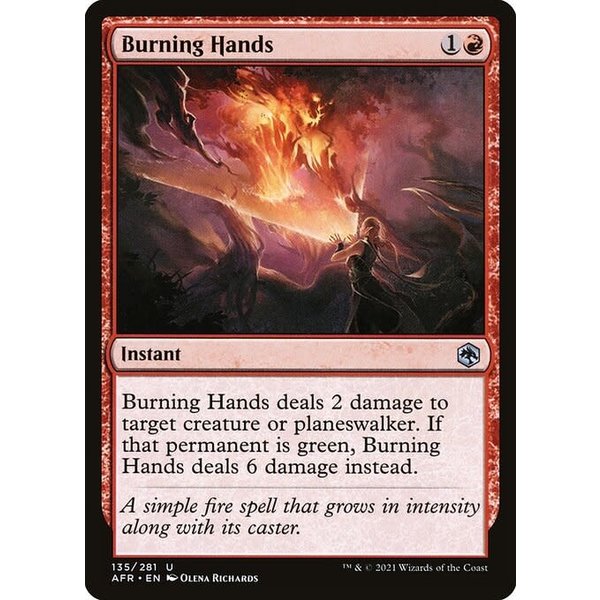 Magic: The Gathering Burning Hands (135) Near Mint