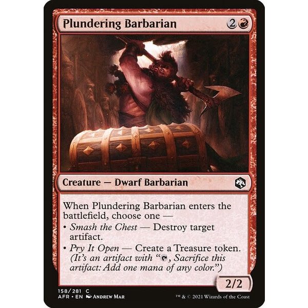 Magic: The Gathering Plundering Barbarian (158) Near Mint