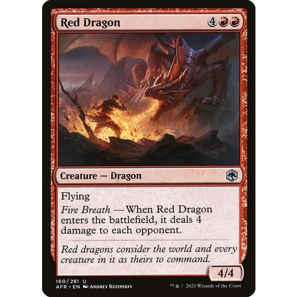 Magic: The Gathering Red Dragon (160) Near Mint Foil