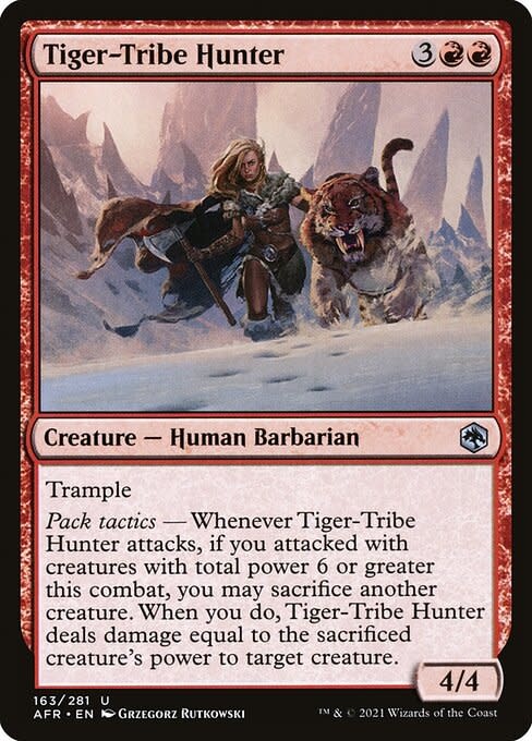 mtg tiger cards Magic: The Gathering Tiger-Tribe Hunter (163) Near Mint