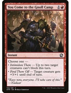 Magic: The Gathering You Come to the Gnoll Camp (168) Near Mint