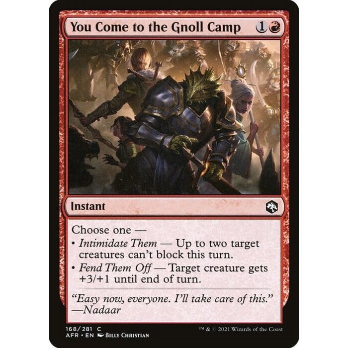 Magic: The Gathering You Come to the Gnoll Camp (168) Near Mint Foil