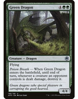 Magic: The Gathering Green Dragon (186) Lightly Played Foil