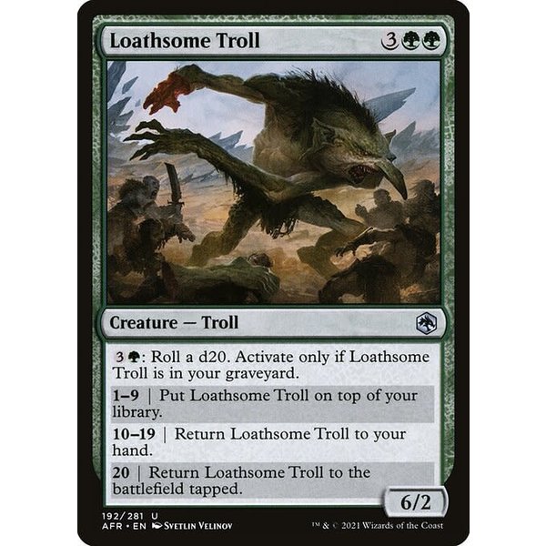 Magic: The Gathering Loathsome Troll (192) Near Mint Foil