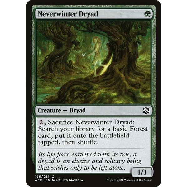 Magic: The Gathering Neverwinter Dryad (195) Near Mint Foil