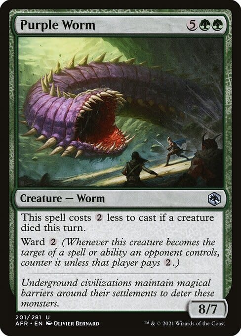 Magic: The Gathering Purple Worm (201) Near Mint - Kingslayer Games
