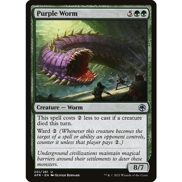 Magic: The Gathering Purple Worm (201) Near Mint Foil