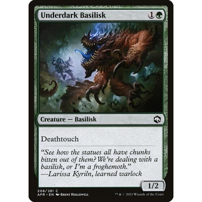 Magic: The Gathering Underdark Basilisk (208) Near Mint Foil
