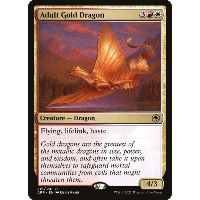 Magic: The Gathering Adult Gold Dragon (216) Near Mint