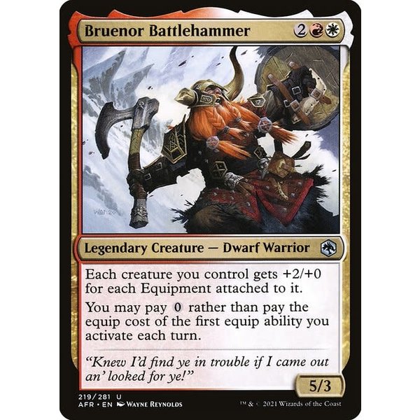 Magic: The Gathering Bruenor Battlehammer (219) Near Mint