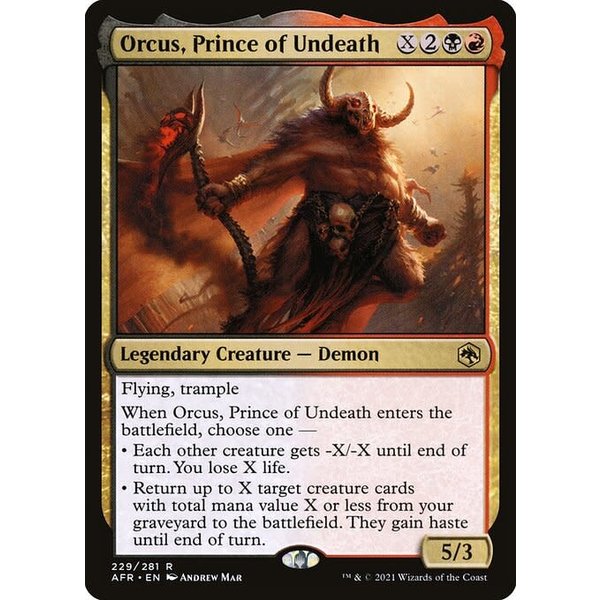 Magic: The Gathering Orcus, Prince of Undeath (229) Near Mint