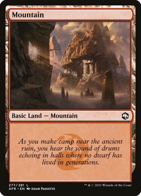 mountain cards mtg Magic: The Gathering Mountain (277) Near Mint Foil