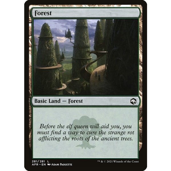 Magic: The Gathering Forest (281) Near Mint Foil