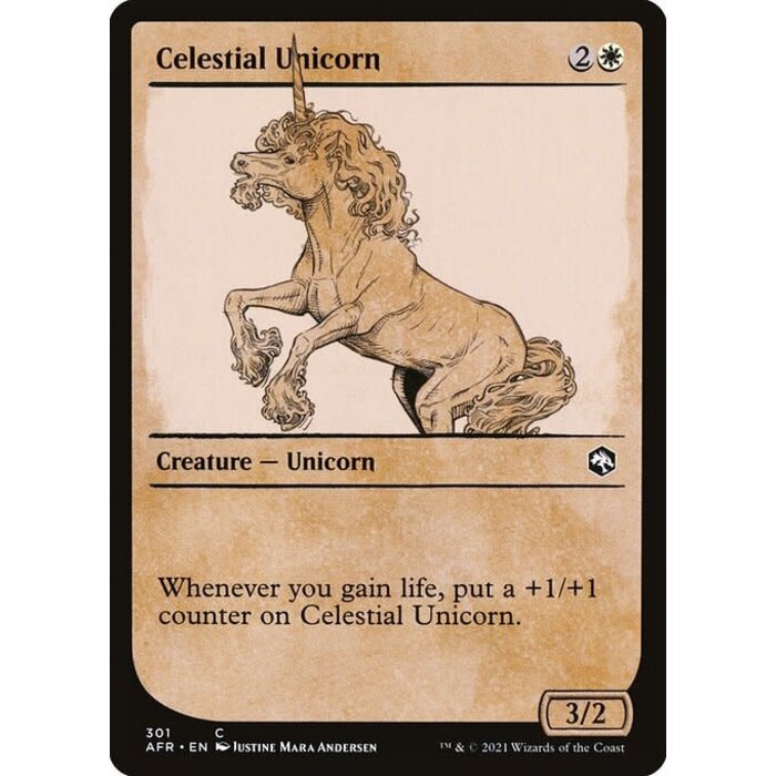 Magic: The Gathering Celestial Unicorn (Showcase) (301) Near Mint Foil