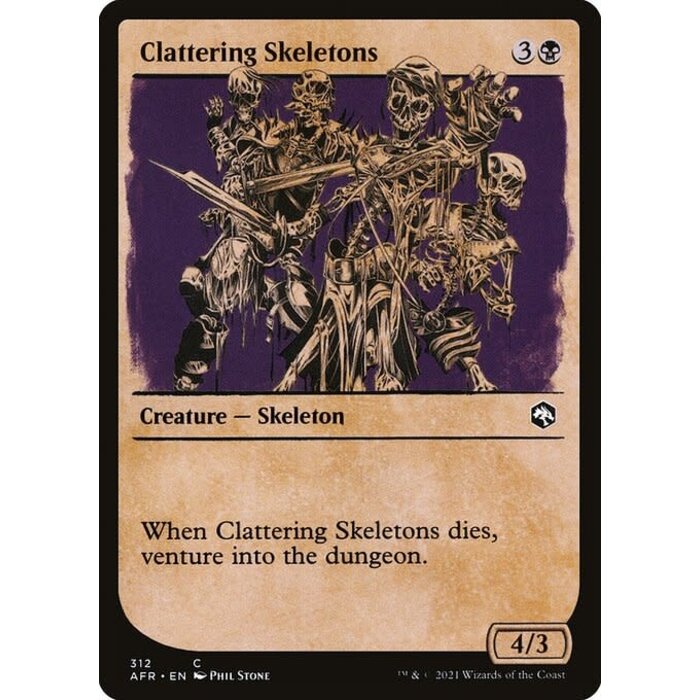 Magic: The Gathering Clattering Skeletons (Showcase) (312) Near Mint
