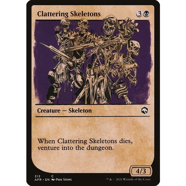 Magic: The Gathering Clattering Skeletons (Showcase) (312) Near Mint Foil
